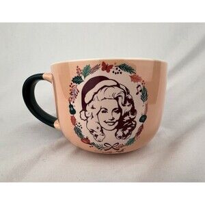 Dolly Parton “I Saw Dolly Kissing Santa Claus” 27 oz Porcelain‎ Holiday Soup Mug
